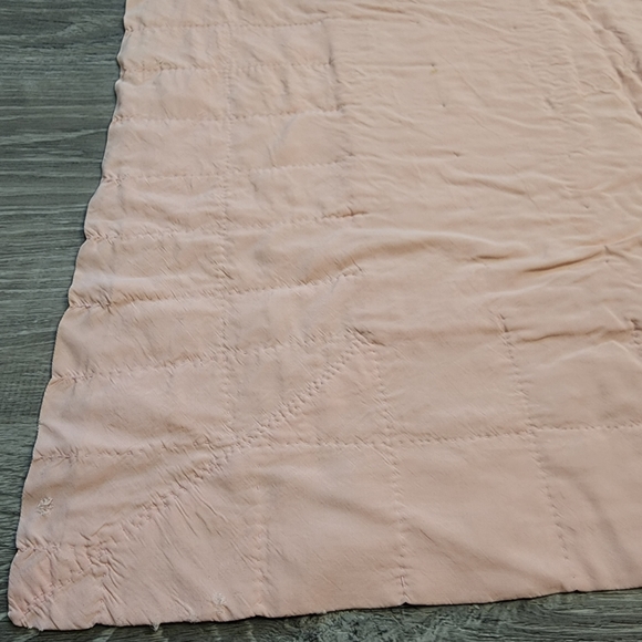 VINTAGE Crochet and Hand Stitched Pink and Cream Small Baby Blanket - Picture 12 of 14